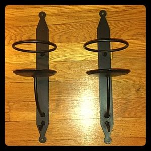 Pair of Black Wall Sconces